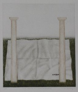 Two columns and a white handkerchief