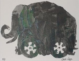 Elefant auf Rädern